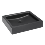 Edelstahl Waschbecken für Auftisch - Montage, Oberfläche schwarz matt