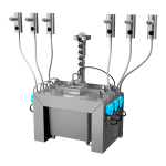 Set mit 6 Stück automatische Seifenspender aus Edelsltahl, 6 l Zentral Seifenbehälter, 230 V AC
