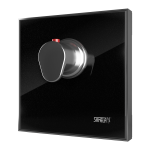 Thermostat-Mischventil 1/2" in Glaspaneel, Farbe Schwarz-Metallic REF 0337
