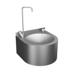 Edelstahl – Automatik - Trinkbrunnen mit Flaschenfüller, wandhängend, 6 V