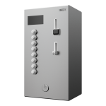 Münz und Zeitsteuerung für zwei bis acht einphasige Geräte 230 V, von den Nutzern gewählt, 24 V DC
