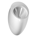 Urinal Alessi mit integrierter Radar - Spüleinheit, 24 V DC