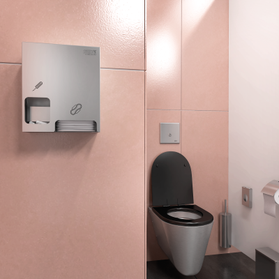 HYGIENEARTIKELSPENDER AUS EDELSTAHL