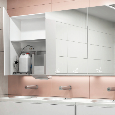 Module hinter Spiegeln: klares Design, intelligente Lösung