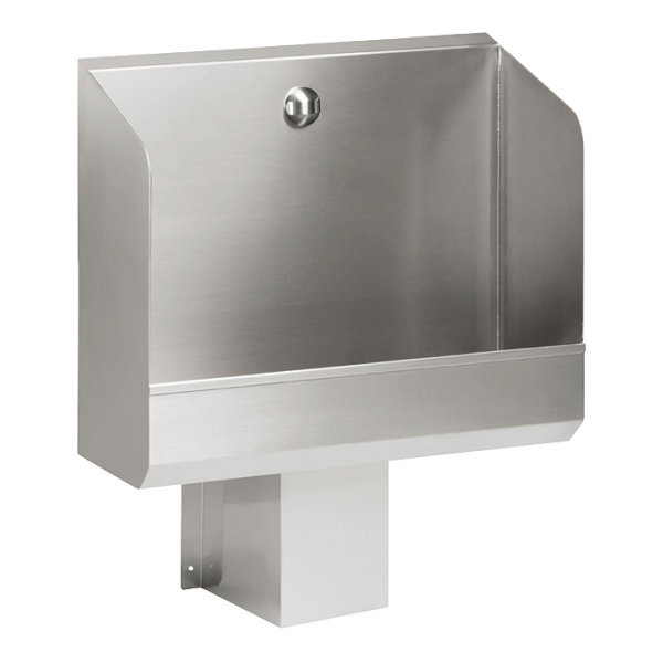 Edelstahl  wandmontierte Urinalrinne mit Rückwand, mit integrierter thermischer Steuerung, 600 mm, 24 V DC