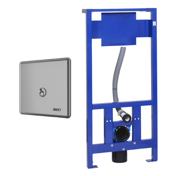 WC - Spülsteuerung für Druckwasser SLW 01PB, piezogesteuert und vorinstalliert am Montagerahmen SLR 03, 6 V