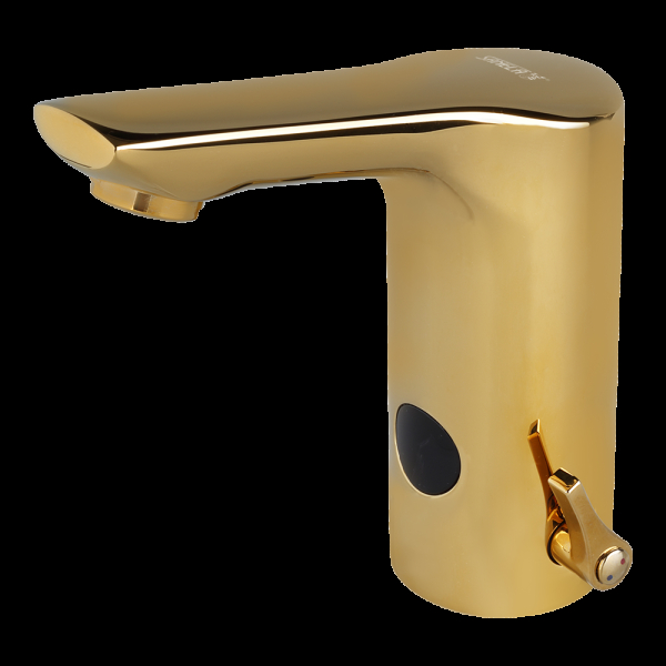 Auftischarmatur mit Kalt-/Warm-Mischer ohne Eckventil, GOLD, 24 V DC