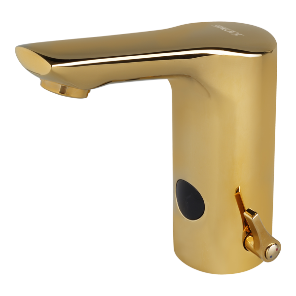 Auftischarmatur mit Kalt-/Warm-Mischer ohne Eckventil, GOLD, 6 V
