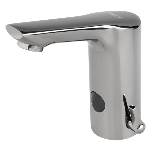 Auftischarmatur mit Kalt-/Warm-Mischer ohne Eckventil, METAL GREY, 6 V